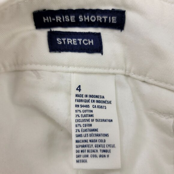 American Eagle Womens White Hi-Rise Shortie Stretch Shorts Size 4 - Picture 5 of 7